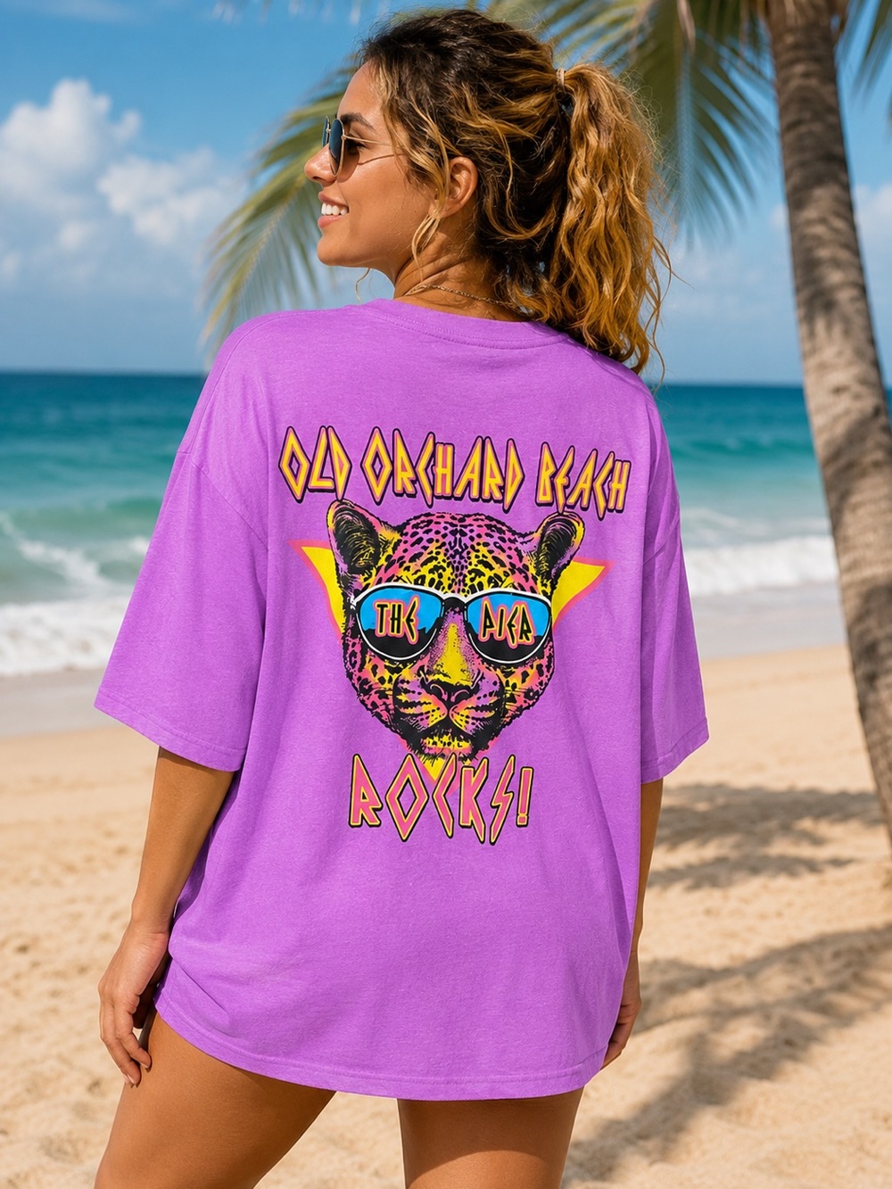 NWOT Gildan Old Orchard Beach Maine Graphic Tee Oversized Souvenir Shirt XL